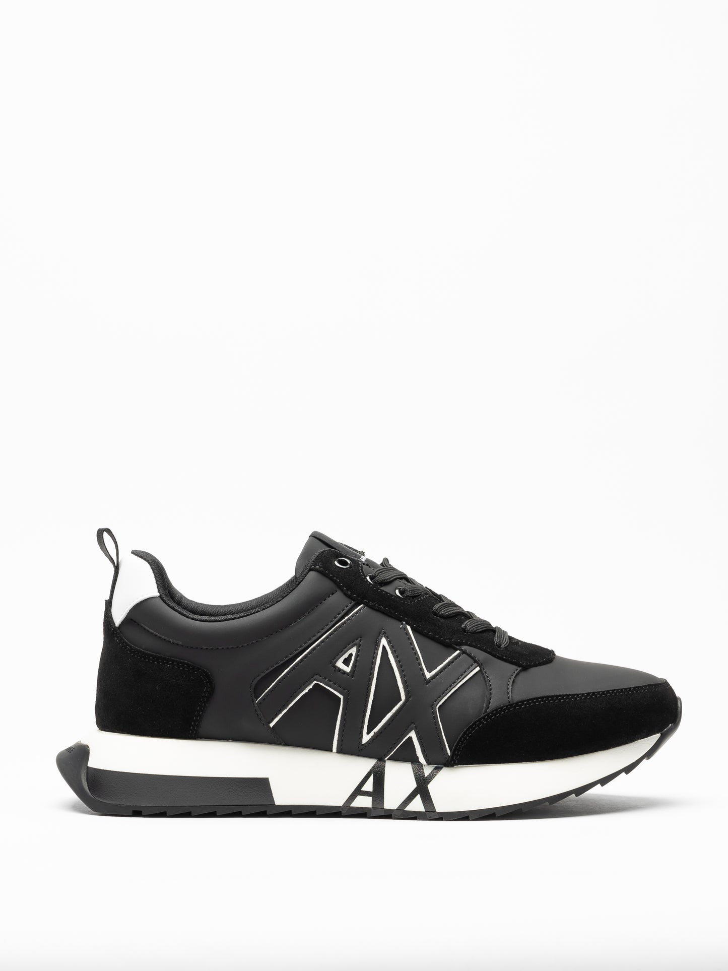 Men's Armani Exchange Black Logo Runner Sneakers