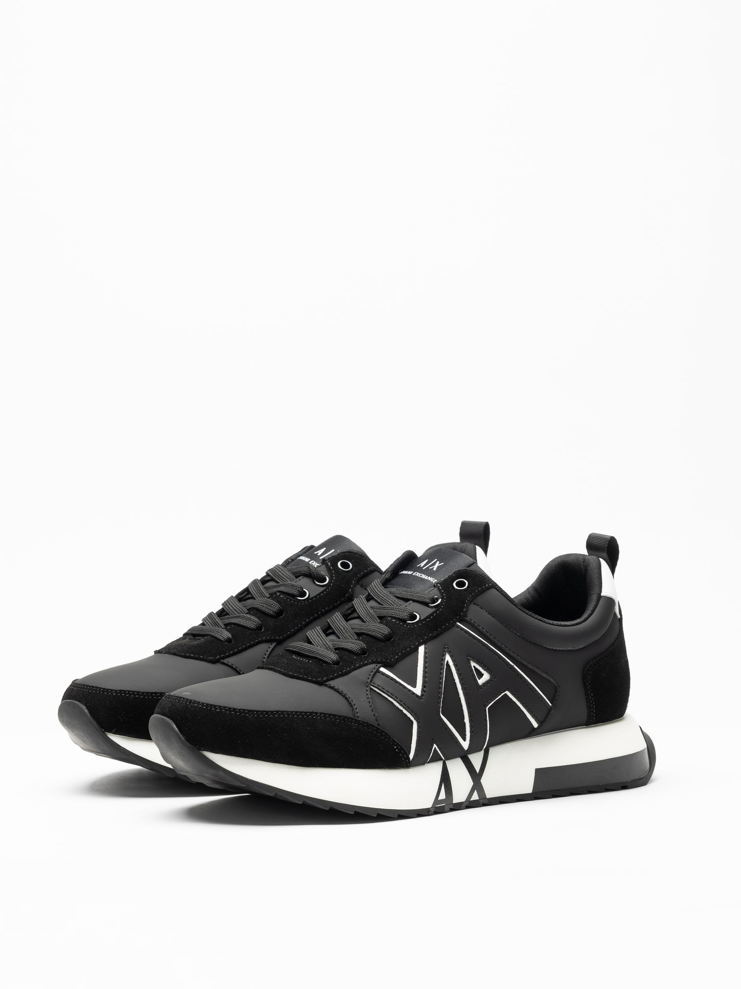 Men's Armani Exchange Black Logo Runner Sneakers