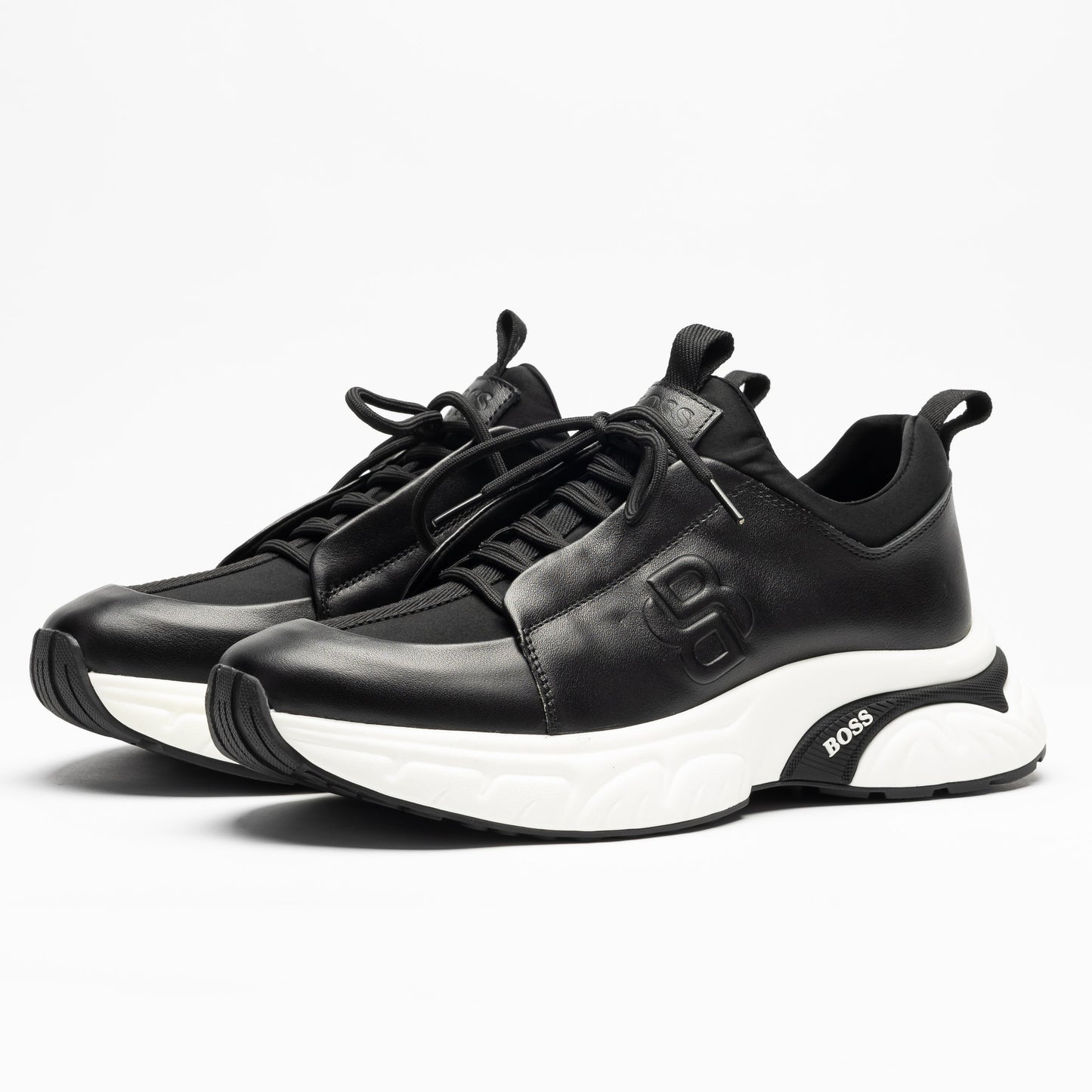 Men's BOSS Black Hybrid Leather Sneakers