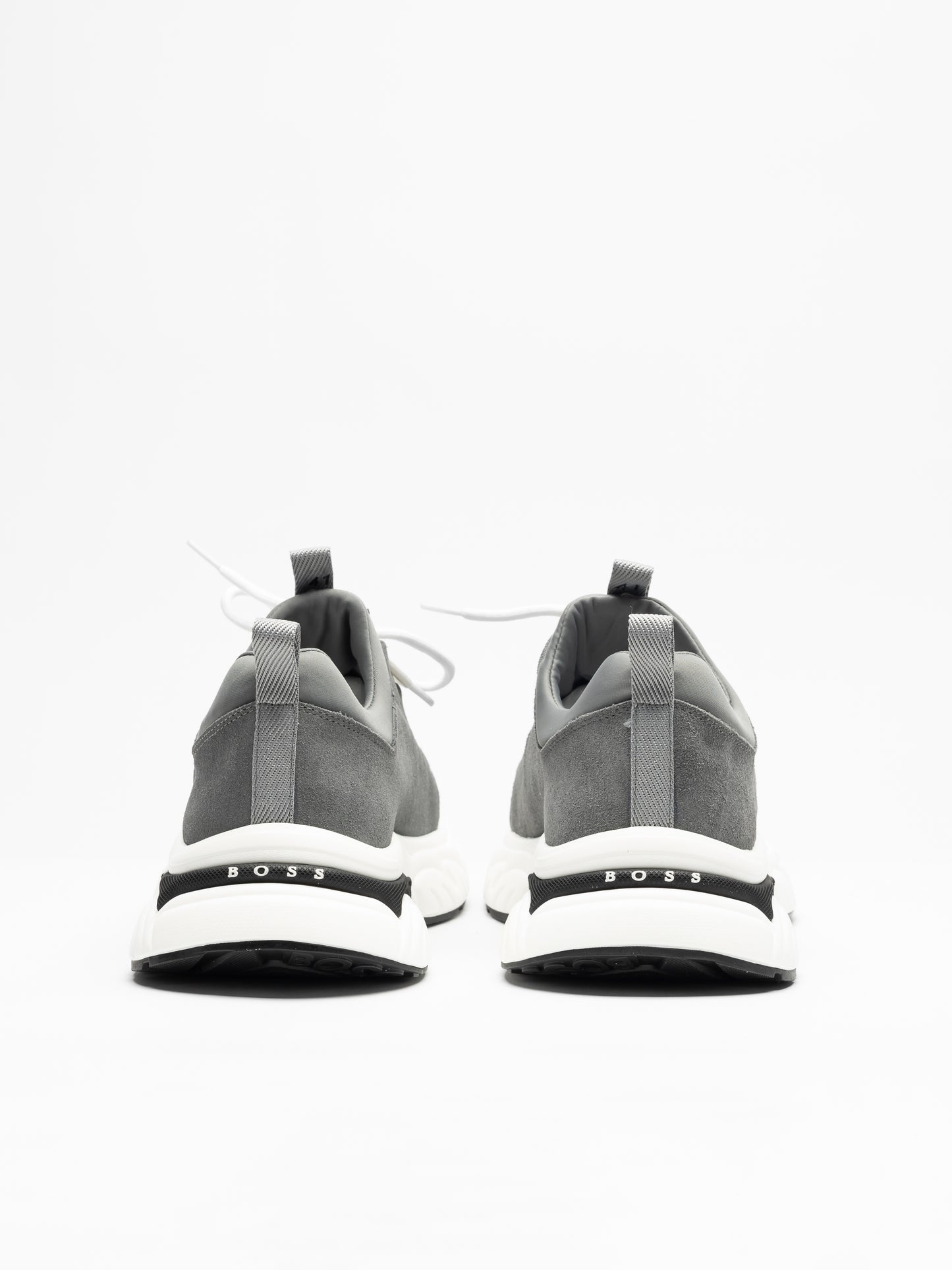 Men's BOSS Grey Hybrid Suede Sneakers