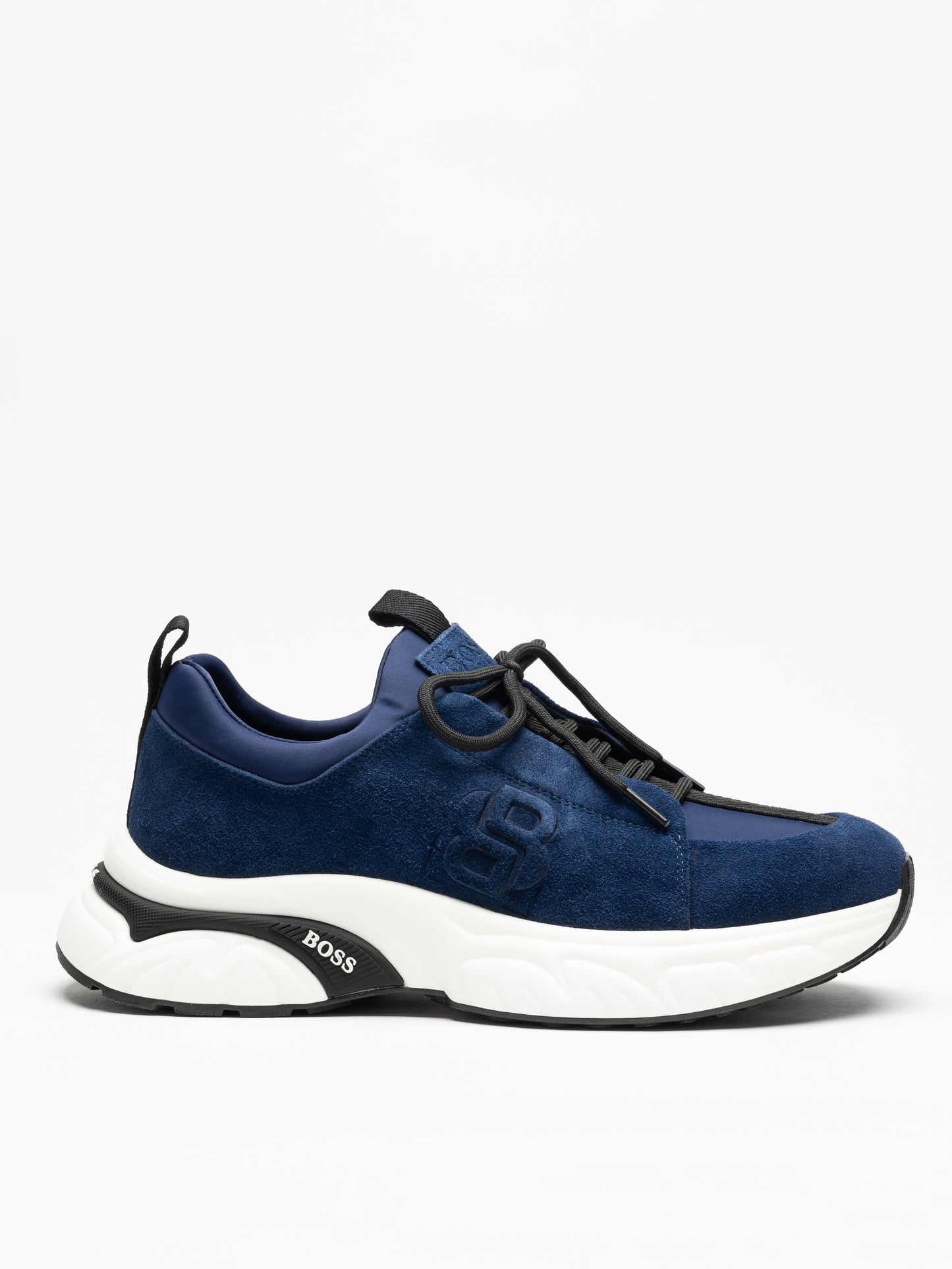 Men's BOSS Navy Hybrid Suede Sneakers