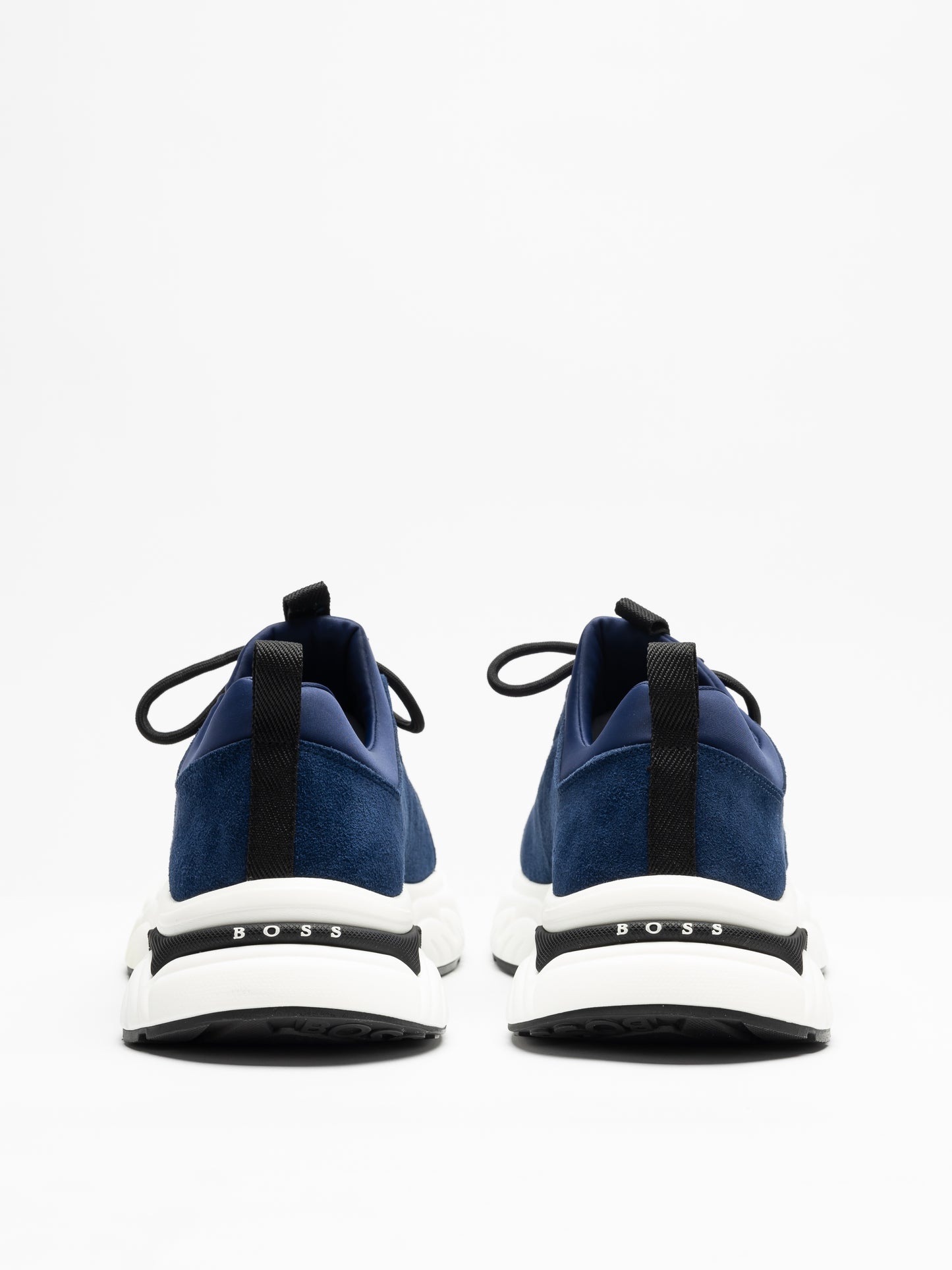 Men's BOSS Navy Hybrid Suede Sneakers