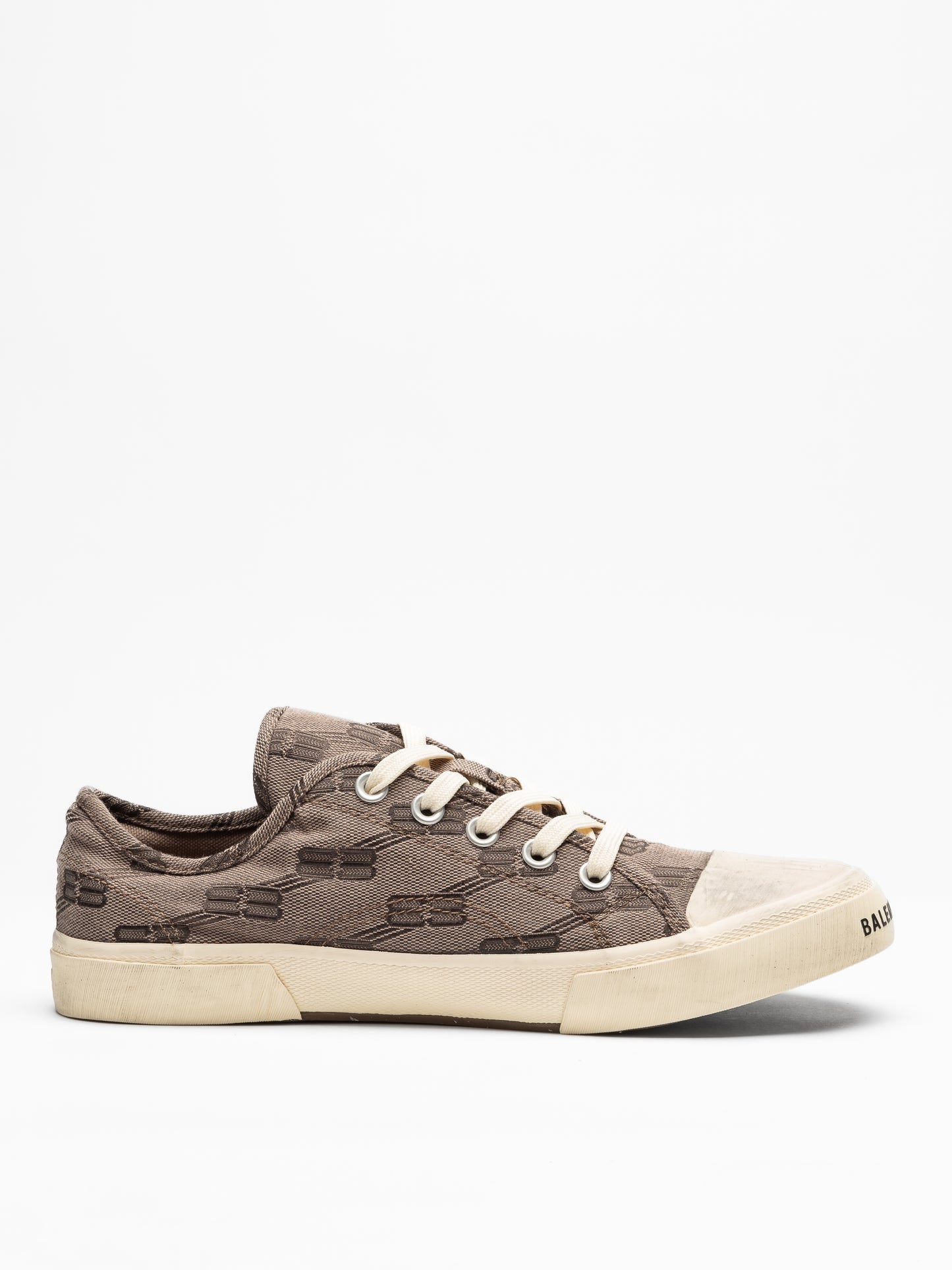 Balenciaga Men’s Vintage Canvas Lace-Up Sneakers – Brown Monogram