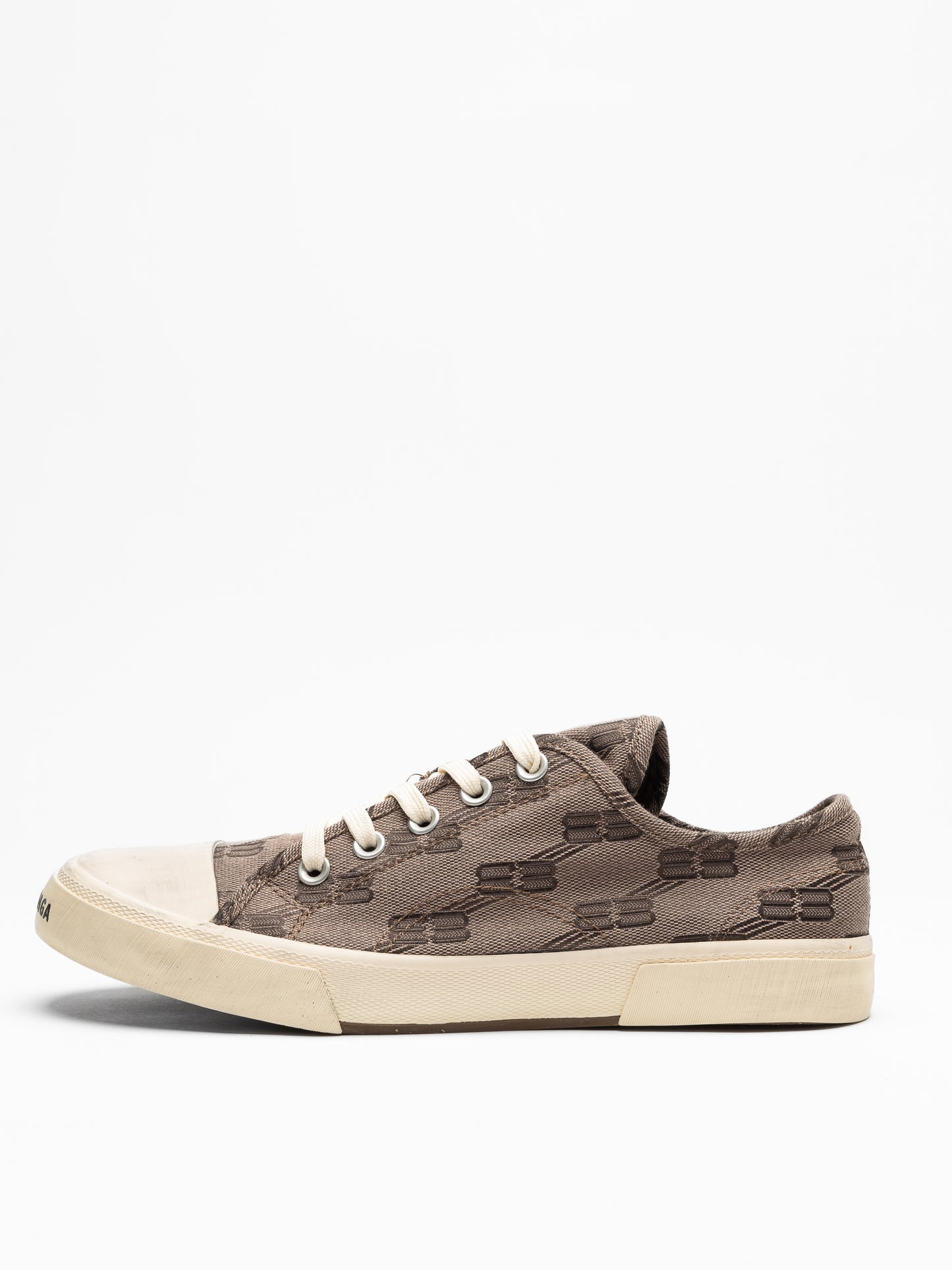 Balenciaga Men’s Vintage Canvas Lace-Up Sneakers – Brown Monogram