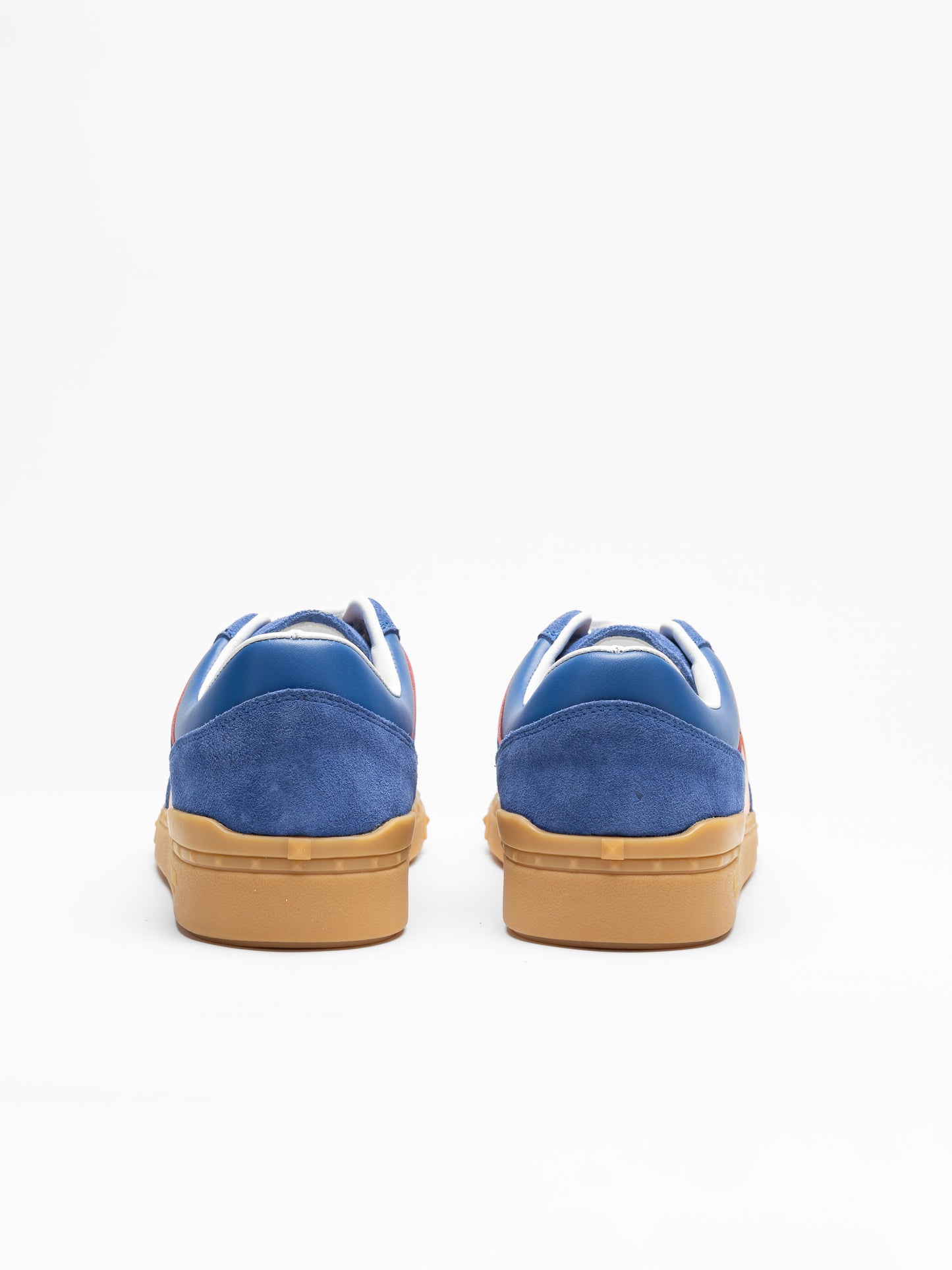 Men's Valentino Garavani Blue & Orange Retro Low-Top Sneakers