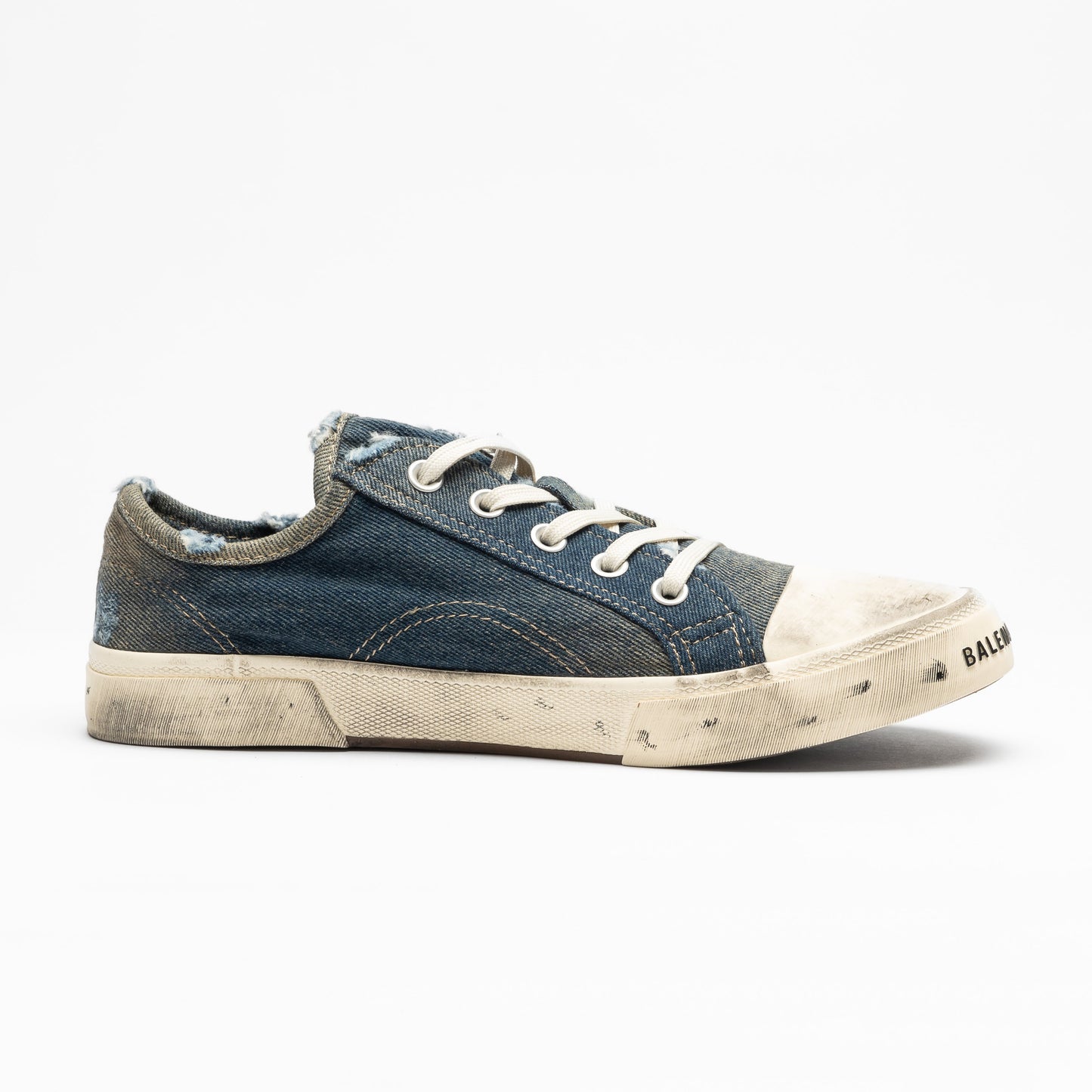 Balenciaga Paris Sneaker – Distressed Denim Low-Top