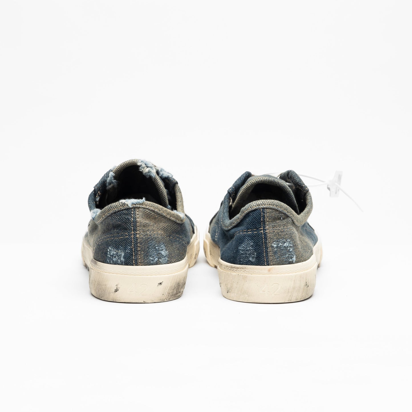 Balenciaga Paris Sneaker – Distressed Denim Low-Top