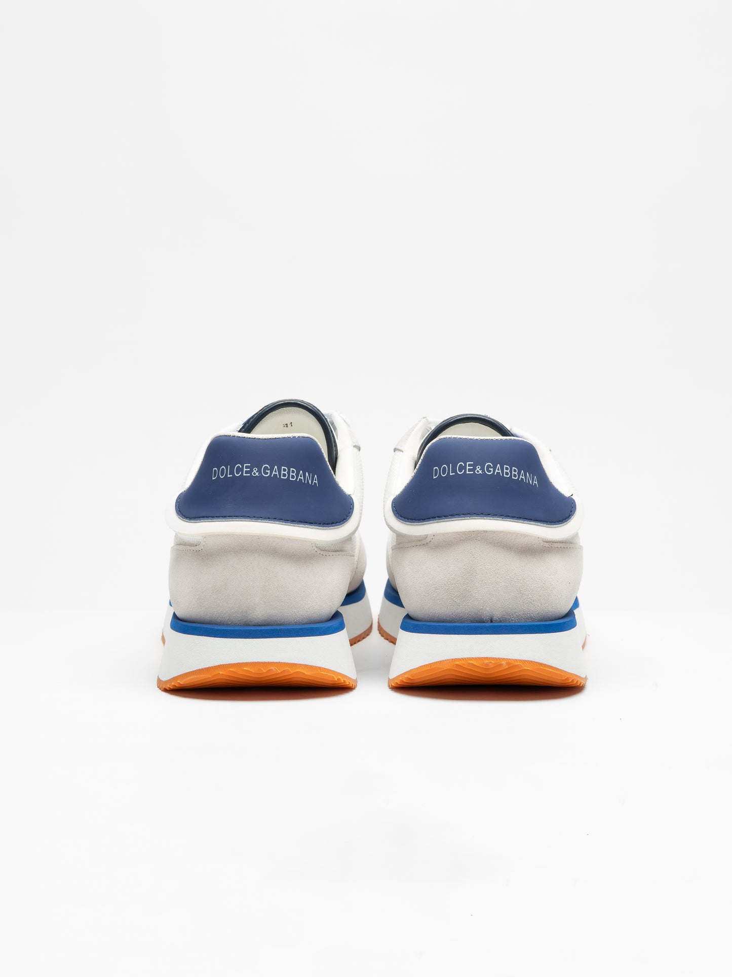 DOLCE & GABBANA Aria branded suede and mesh trainers