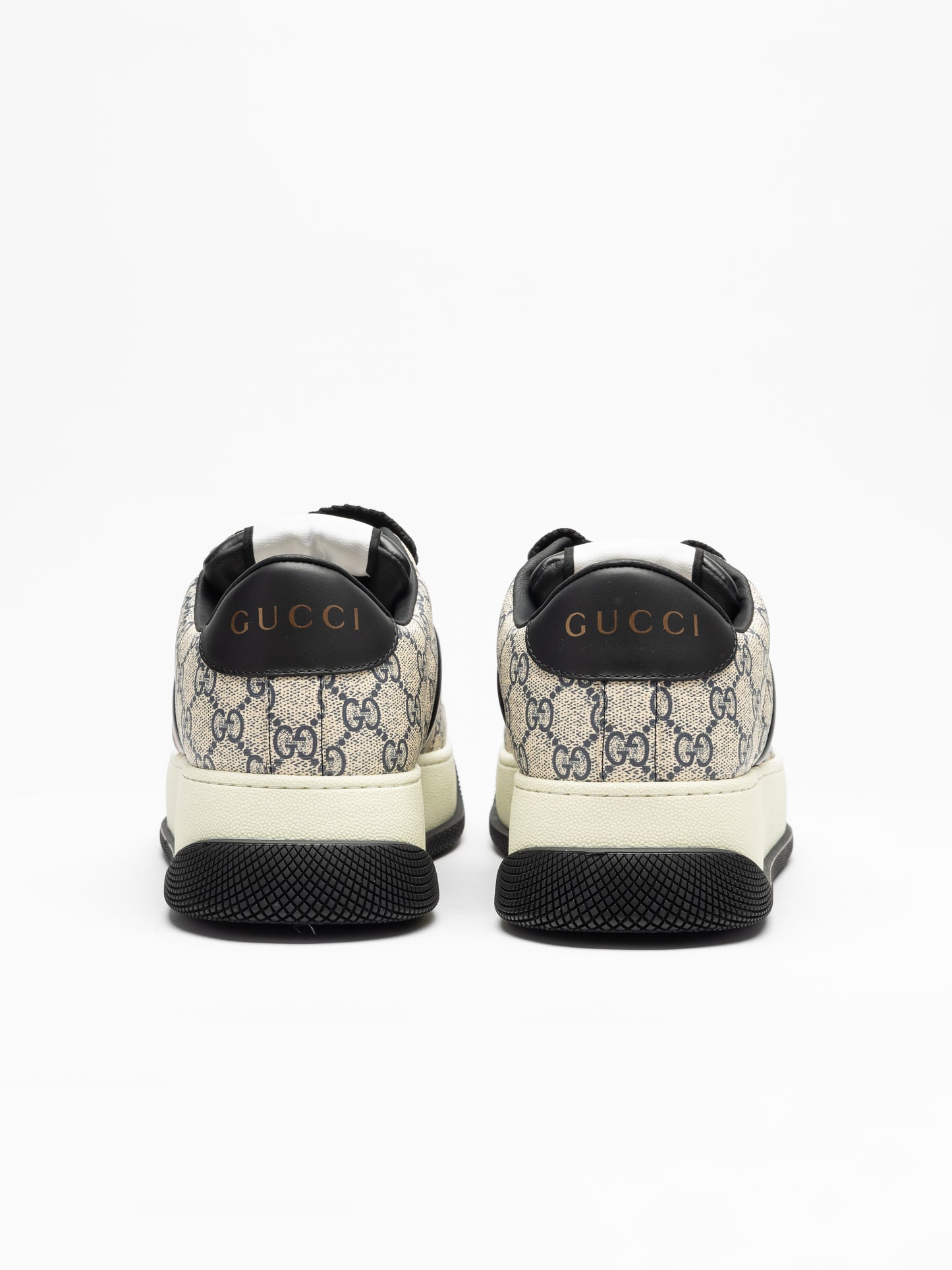 Gucci Screener Sneaker ’GG Monogram – Beige/Black‑Red Web