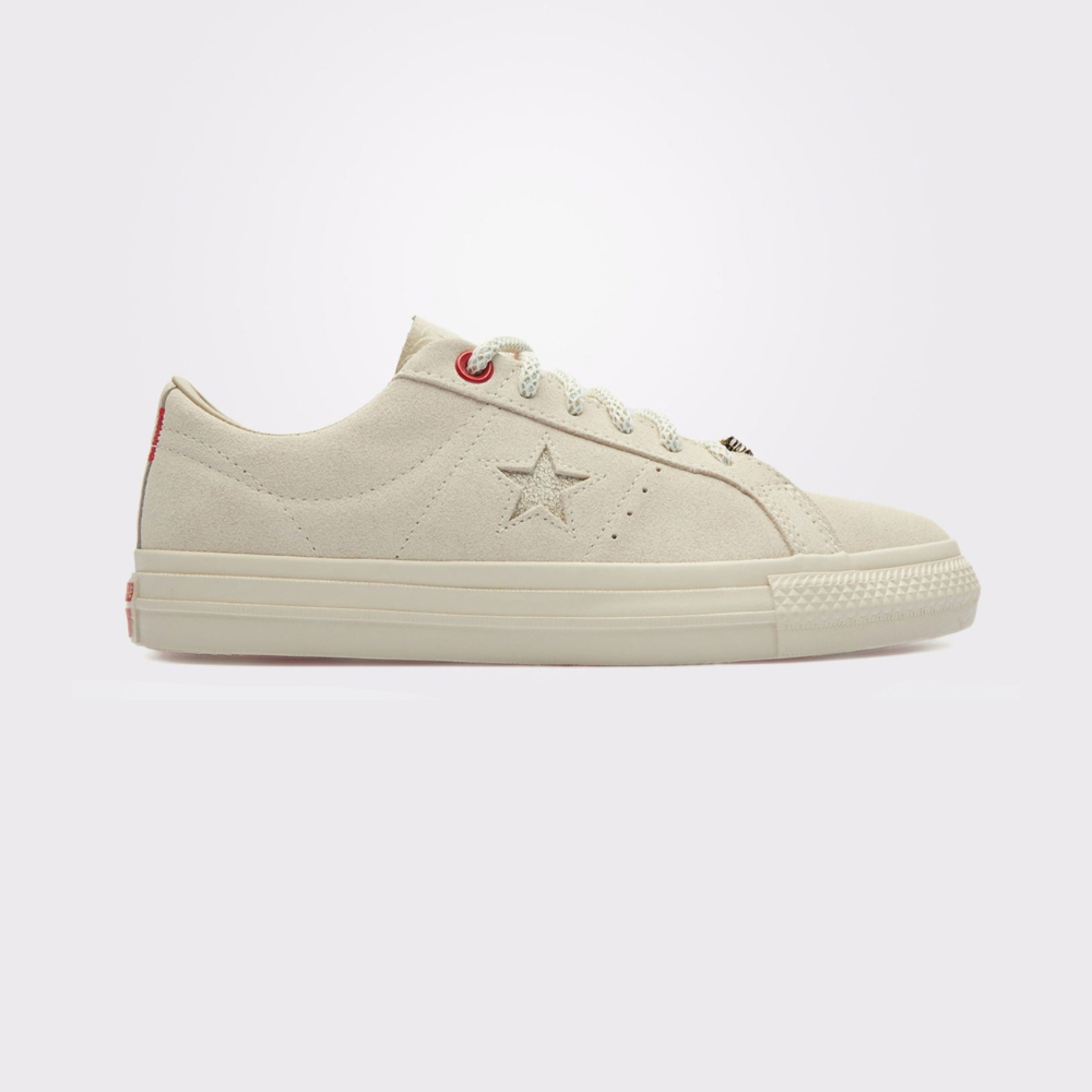 Converse One Star Pro Unisex Krem Deri Sneaker