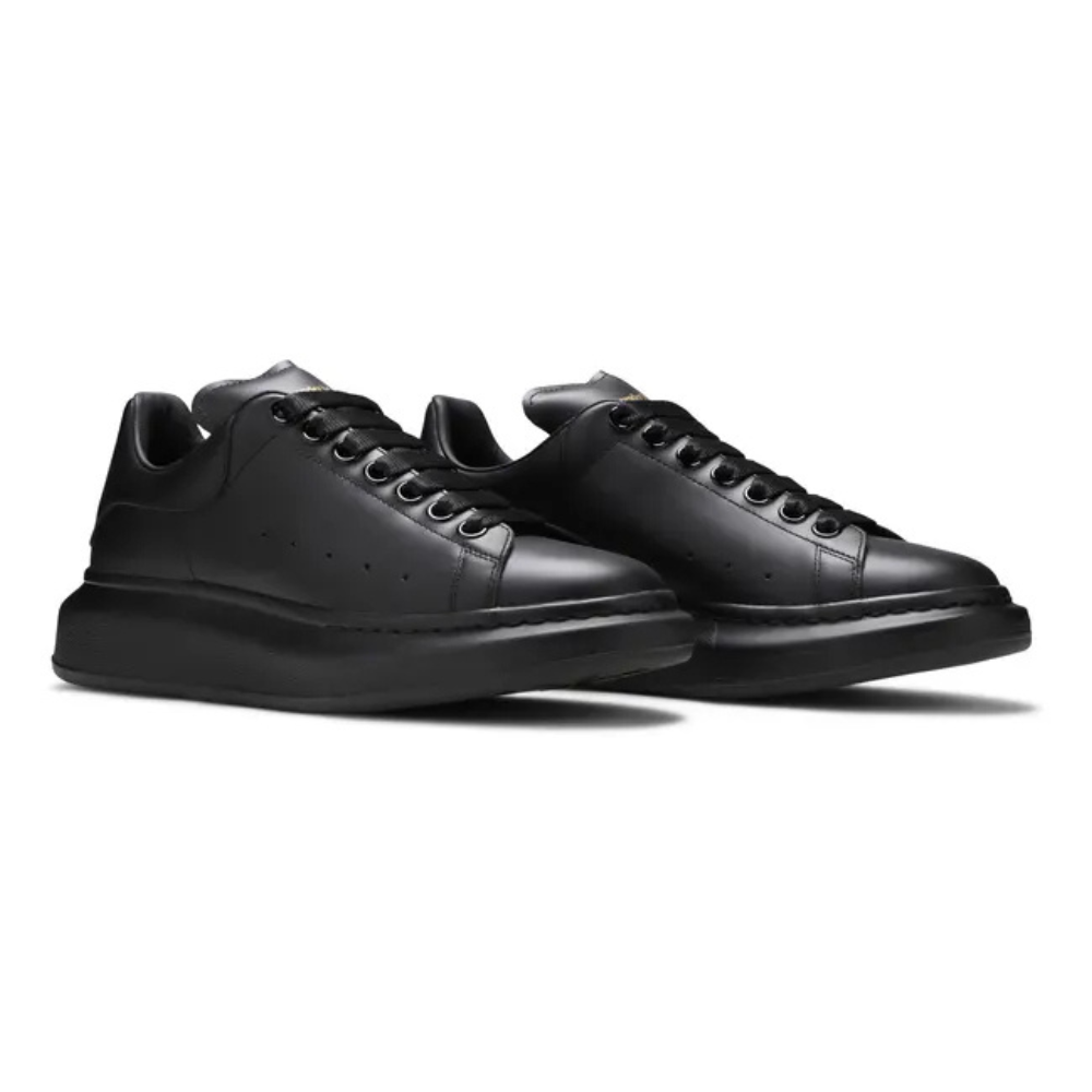 Alexander McQueen Oversized Leather Sneakers – Triple Black