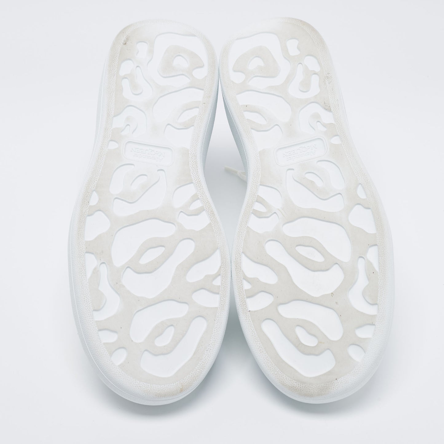 Alexander McQueen Oversized Leather Sneakers – Triple White