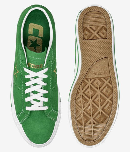 CONS ONE STAR PRO SHOES (GREEN WHITE GOLD)
