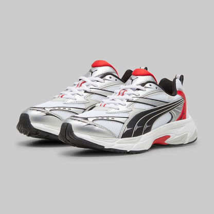 Teveris NITRO Sneakers – White/Silver/Red/Black