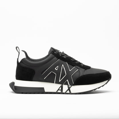 Men's Black Logo Runner Sneakers