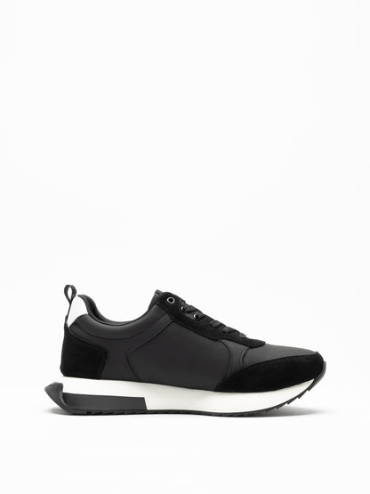 Men's Black Logo Runner Sneakers