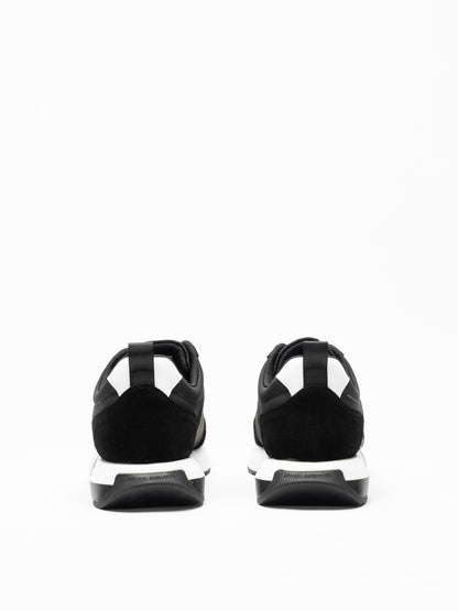 Men's Black Logo Runner Sneakers