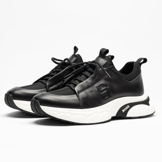 Men's BOSS Black Hybrid Leather Sneakers