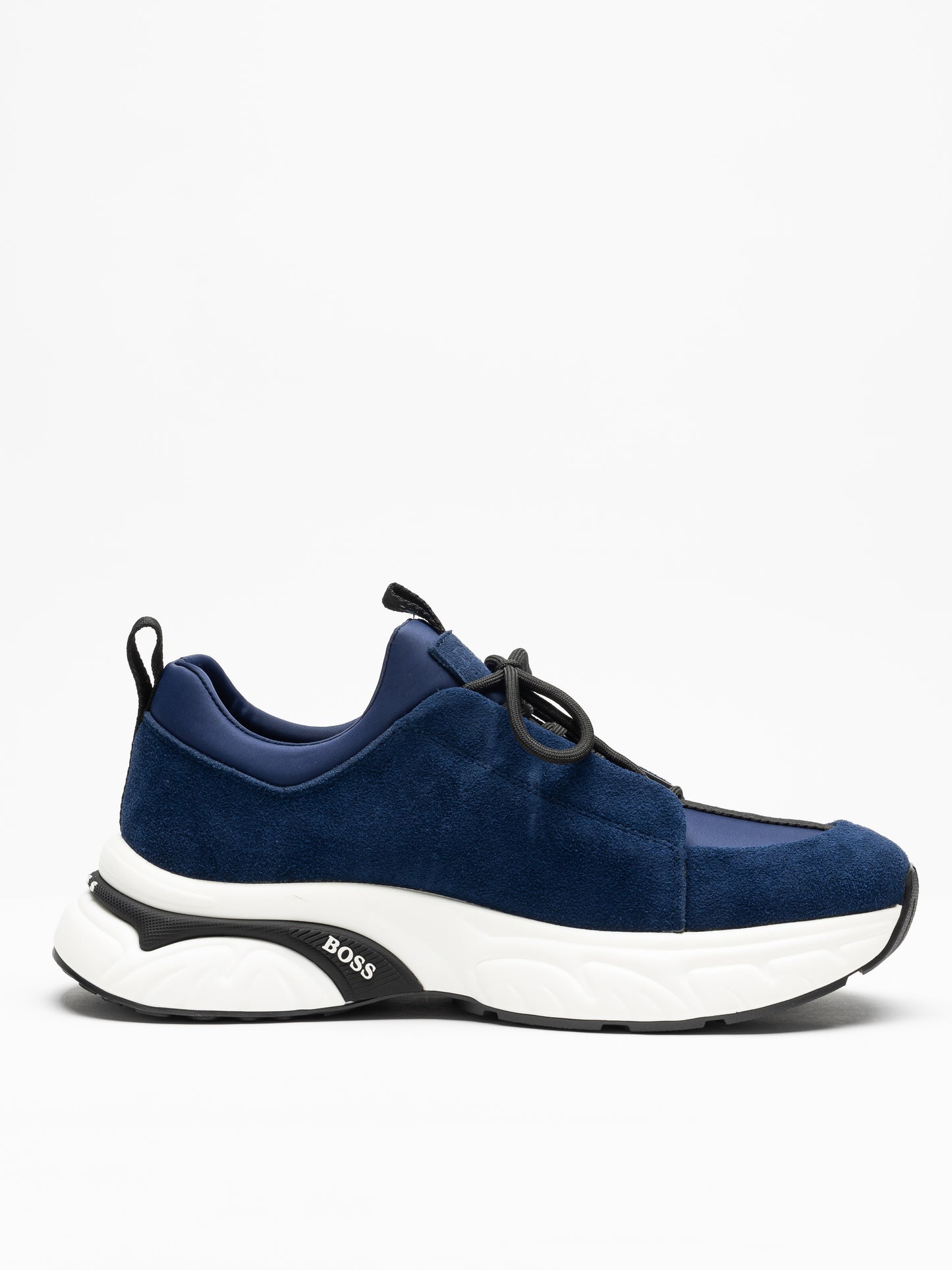 Men's BOSS Navy Hybrid Suede Sneakers