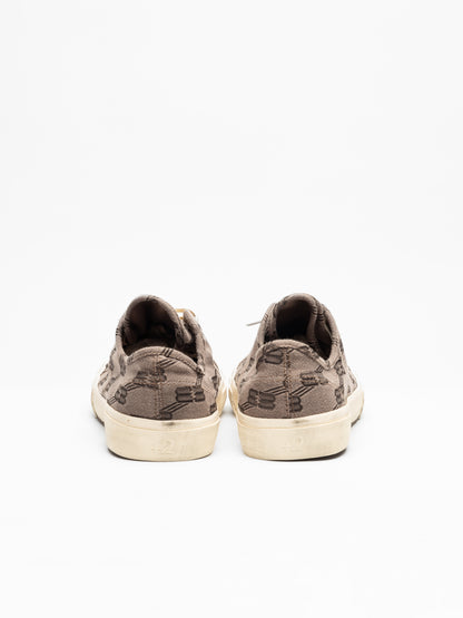 Balenciaga Men’s Vintage Canvas Lace-Up Sneakers – Brown Monogram