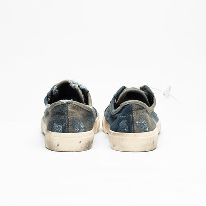 Paris Sneaker – Distressed Denim Low-Top
