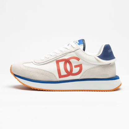 Aria branded suede and mesh trainers