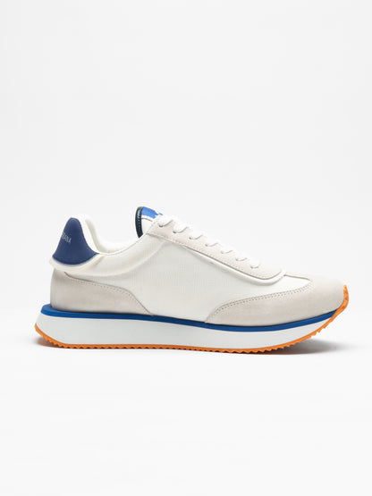 Aria branded suede and mesh trainers
