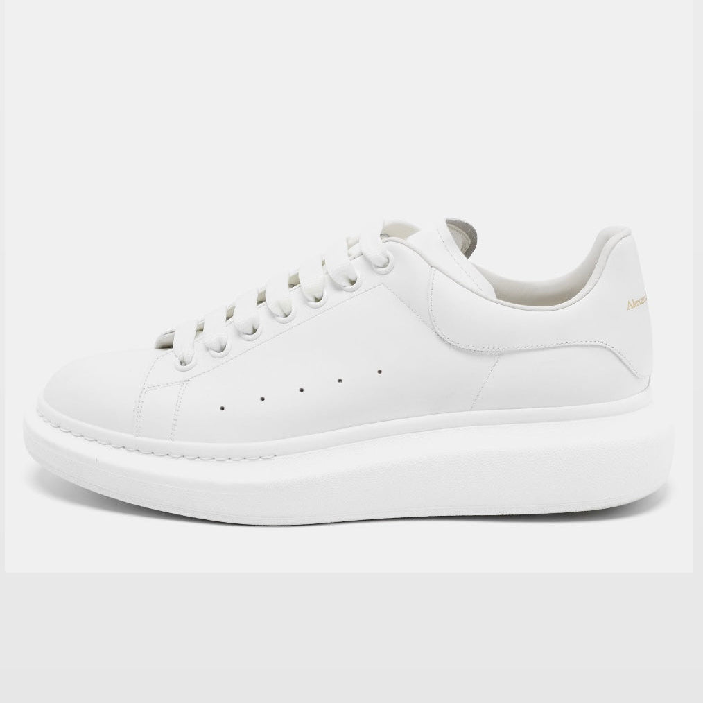 Oversized Leather Sneakers – Triple White