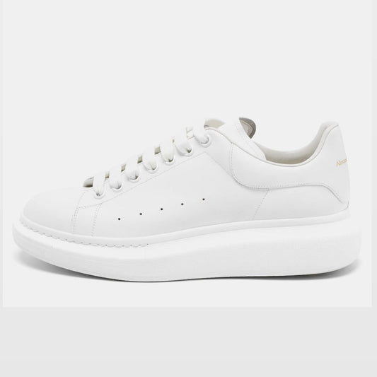 Alexander McQueen Oversized Leather Sneakers – Triple White