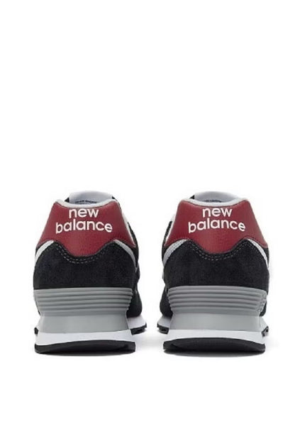X Staud 574 Classic Causal Colorblock Sneakers Black/Red