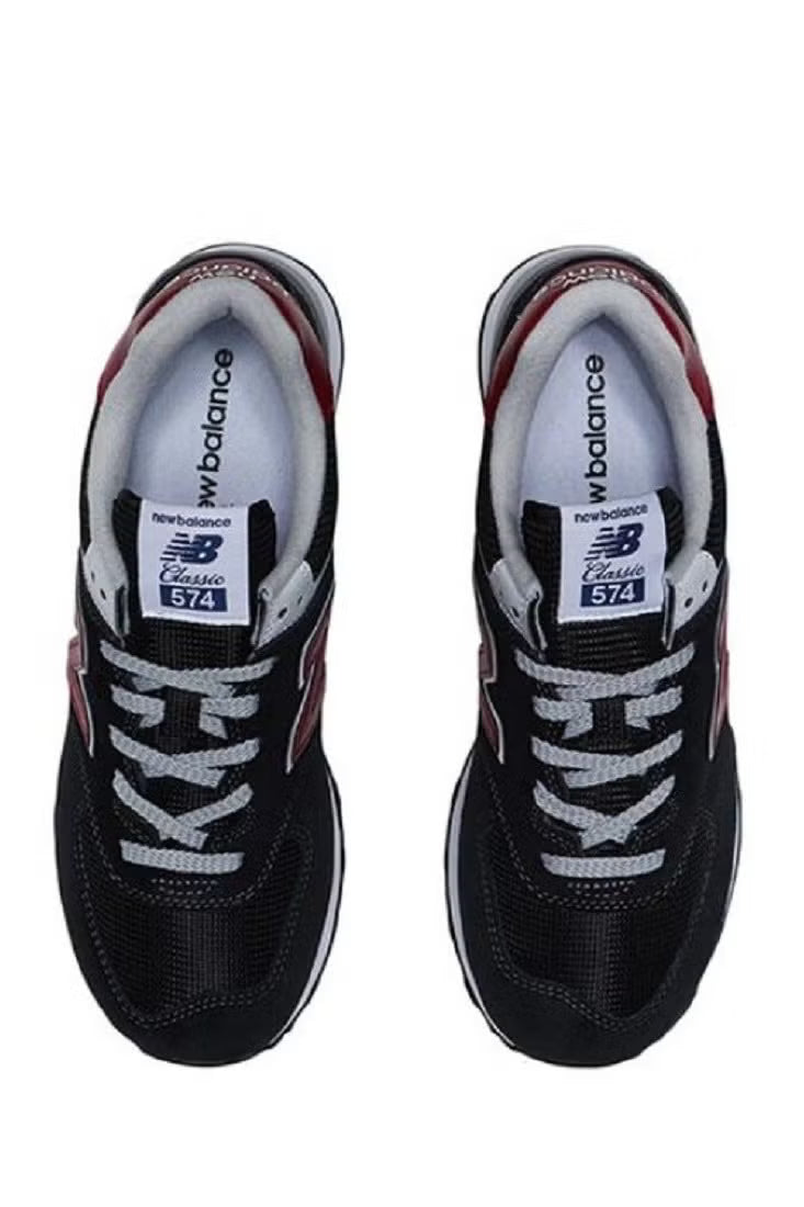 X Staud 574 Classic Causal Colorblock Sneakers Black/Red