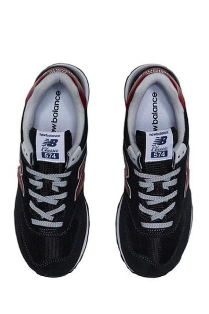 X Staud 574 Classic Causal Colorblock Sneakers Black/Red