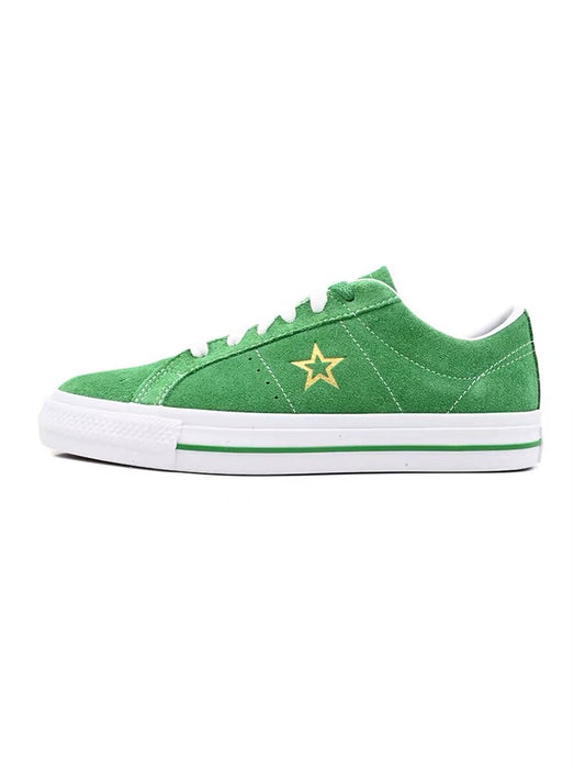 CONVERSE CONS ONE STAR PRO SHOES (GREEN WHITE GOLD)