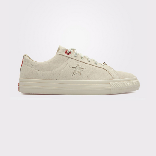 Converse One Star Pro Unisex Krem Deri Sneaker