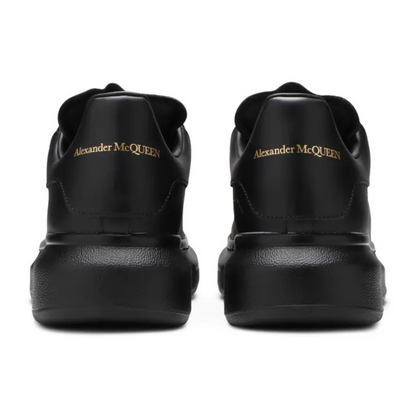 Oversized Leather Sneakers – Triple Black