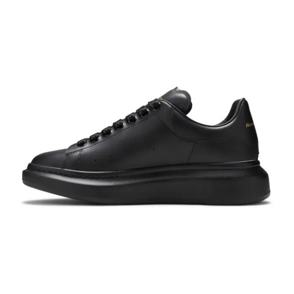 Oversized Leather Sneakers – Triple Black