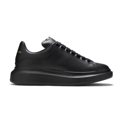 Oversized Leather Sneakers – Triple Black