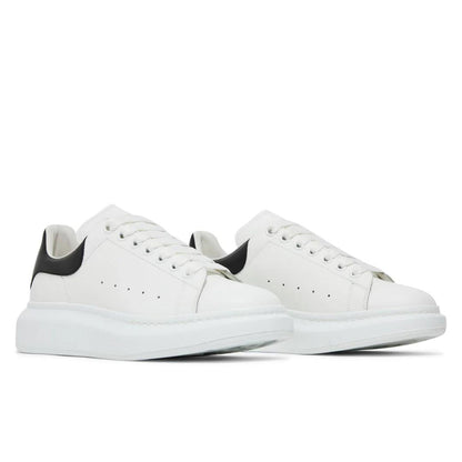 Oversized Sneakers – White with Black Heel Tab