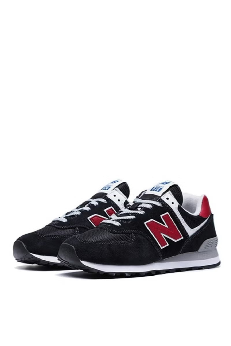 X Staud 574 Classic Causal Colorblock Sneakers Black/Red