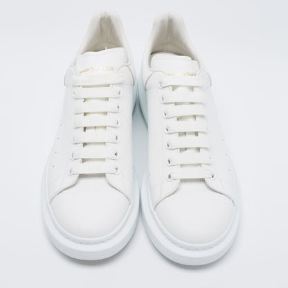Oversized Leather Sneakers – Triple White